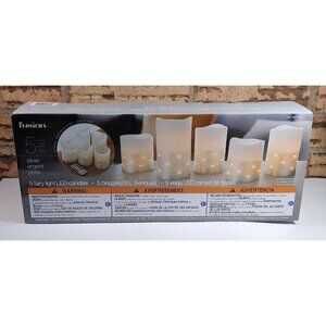 Silver Fairy Light LED Candles - Set of 5 w/ Remote - Fusion